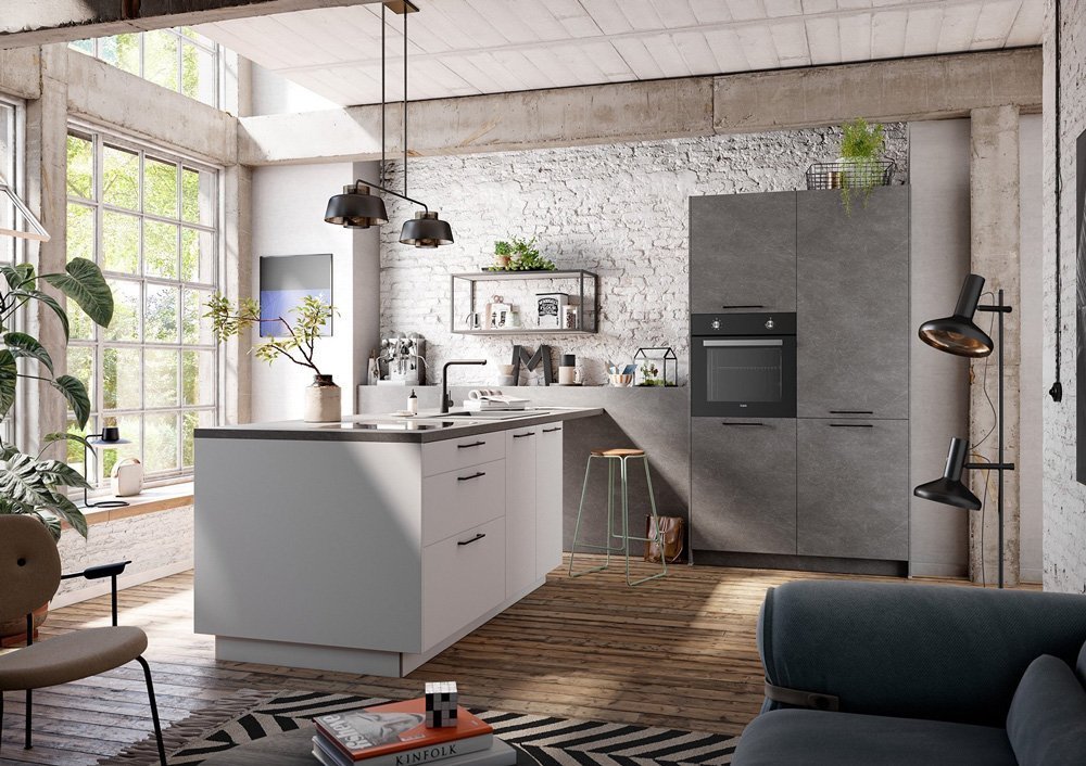 Woningbouwkeuken in het grijs | Gennu