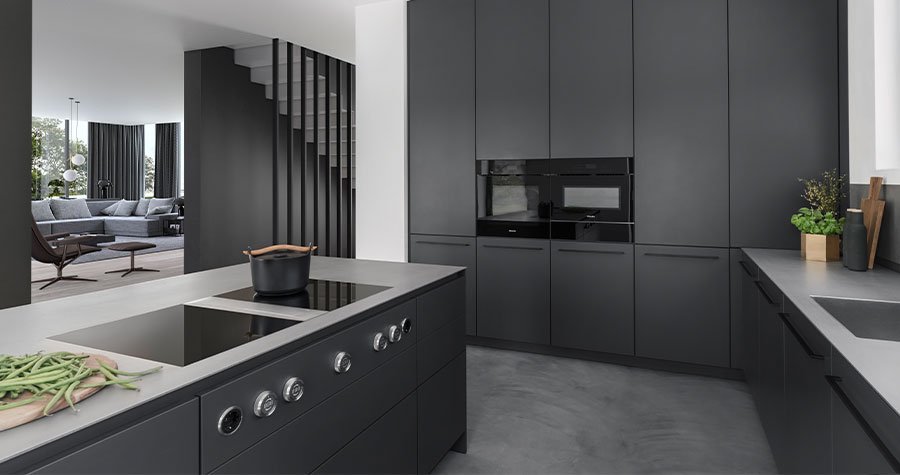 Matzwarte SieMatic eiland keuken | Gennu