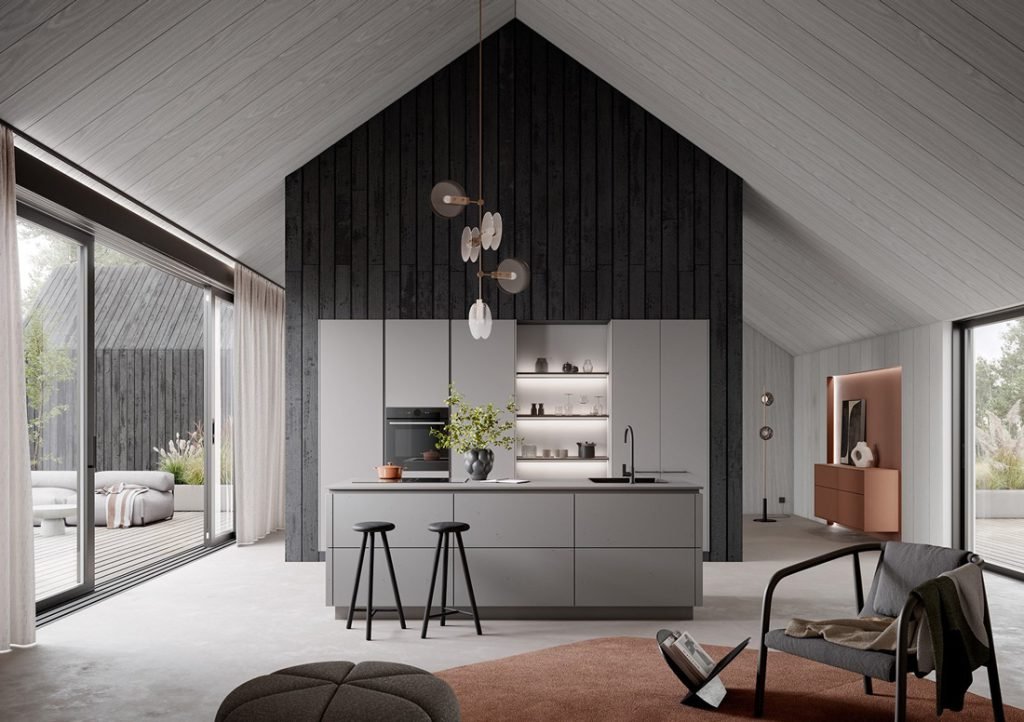 Woningbouw keuken strak en grijs | Gennu